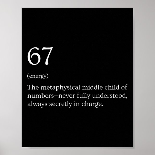 Womens 67 Definition Meme V-neck  Poster (Vorne)