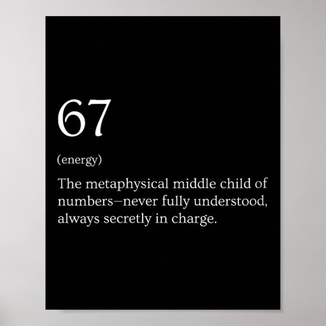 Womens 67 Definition Meme V-neck  Poster (Vorne)