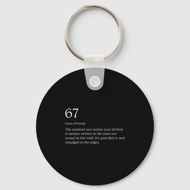 Womens 67 Definition Meme V-neck  Schlüsselanhänger (Vorderseite)
