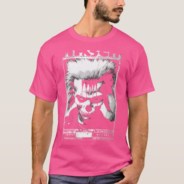 Womens 80's Punk Trad Goth Foto Fanzine Flyer Ar T-Shirt (Vorderseite)