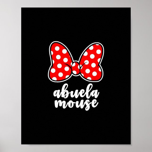 Womens Abuela Mouse Family Vacation Bow  Poster (Vorne)