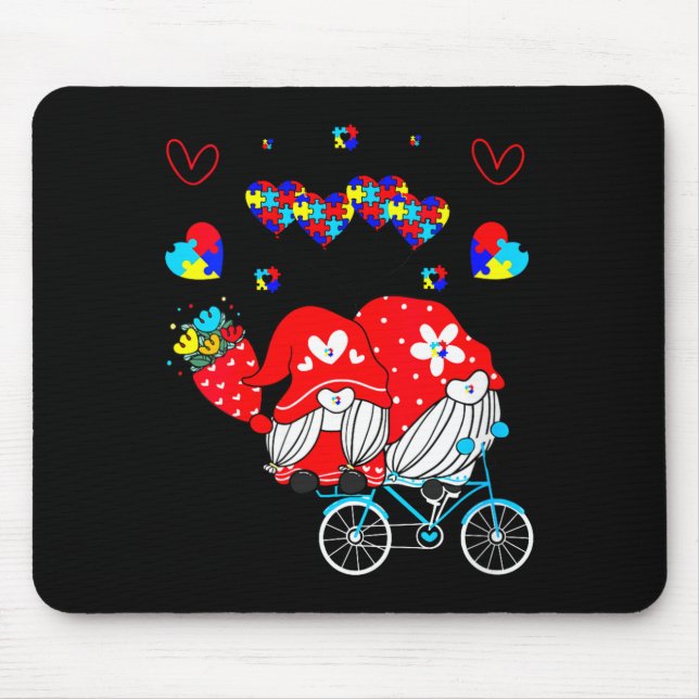 Womens Accept Understand Love Autism Awareness Gno Mousepad (Vorne)