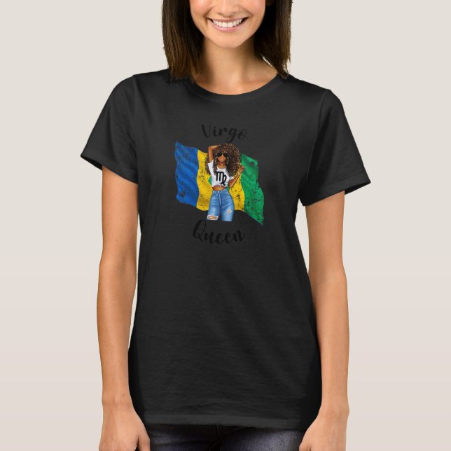 Womens Afro St Vincent Virgo Queen African St Vinc T-Shirt (Vorderseite)
