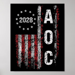 Womens Aoc Alexandria Ocasio Cortez 2028 für Presi Poster