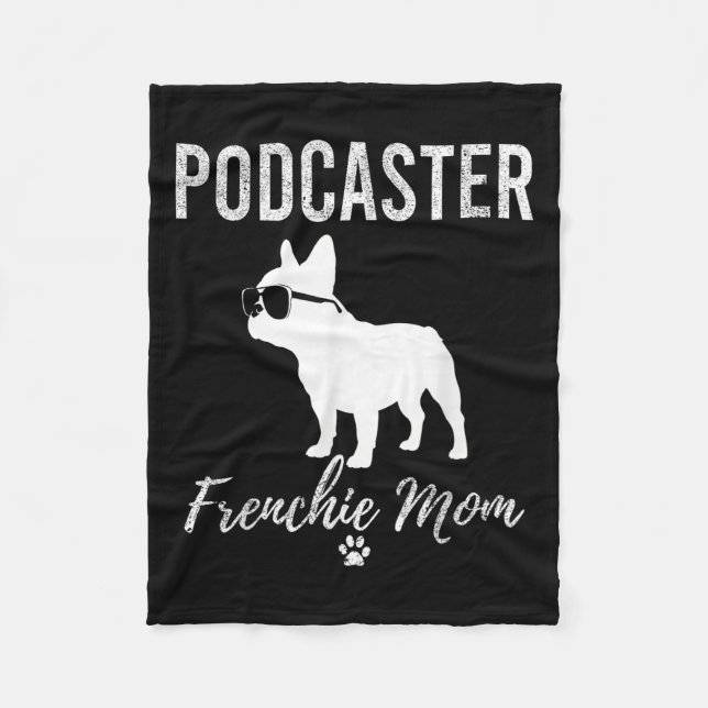 Womens Aster Frenchie Mama Shirt Funny Dog Lover G Fleecedecke (Vorderseite)