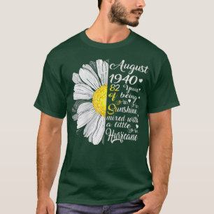 Womens August Girls 1940 Birthday Gift 82 Years Ol T-Shirt