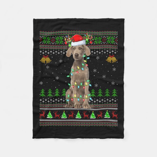 Womens Australian Cattle Dog Ugly Christmas Sweate Fleecedecke (Vorderseite)