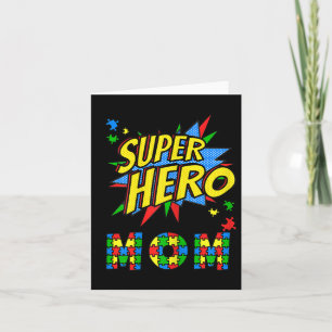 Womens Autismus Awareness für Super Hero Mama Blue Karte