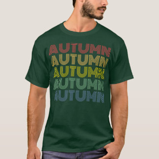 Womens Autumn Wordmark Muster Personalisiert Name  T-Shirt
