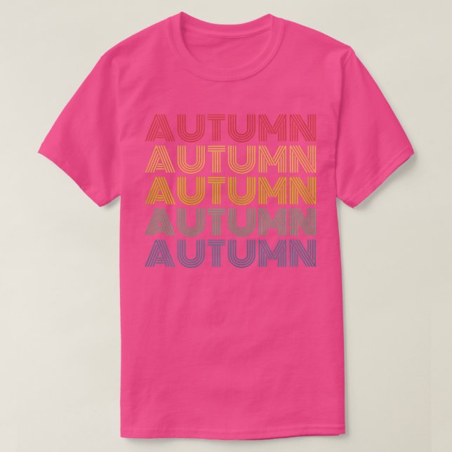 Womens Autumn Wordmark Muster Personalisiert Name  T-Shirt (Design vorne)