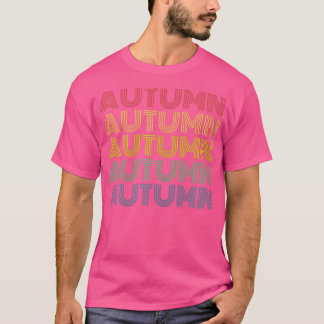 Womens Autumn Wordmark Muster Personalisiert Name T-Shirt