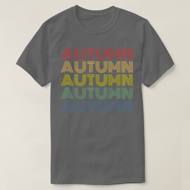Womens Autumn Wordmark Muster Personalisiert Name  T-Shirt (Design vorne)