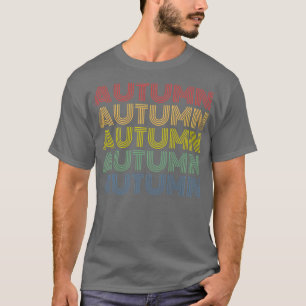 Womens Autumn Wordmark Muster Personalisiert Name T-Shirt