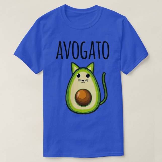 Womens Avogato Funny Avocado Cat Vegetarian Vegan T-Shirt (Design vorne)