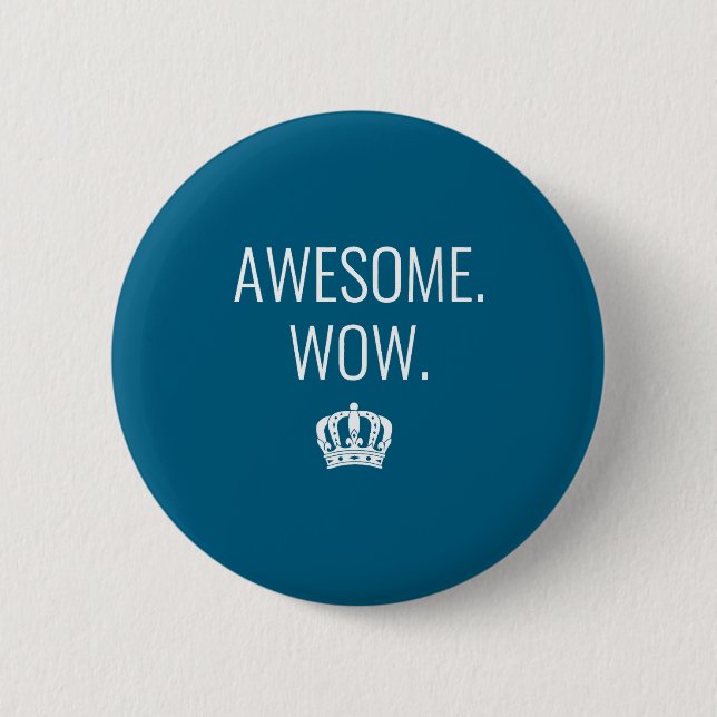 Womens Awesome Wow Funny Quote V-neck  Button (Vorderseite)