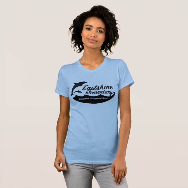 Women's Baby Blue Jumping Delphine T - Shirt (Vorne ganz)