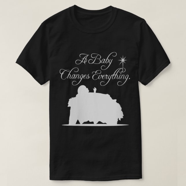 Womens Baby Jesus ändert alles Celebrate T-Shirt (Design vorne)