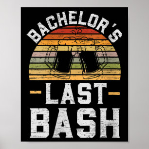 Womens Bachelors letzter Bash Vintag Groomsquad Gr Poster