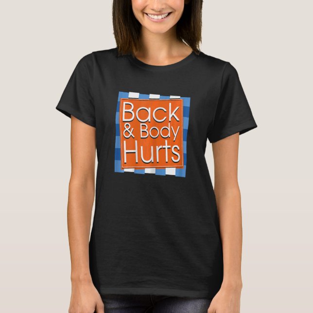 Womens  Back Body Hurts Quote Workout Gym Top 1 (Vorderseite)