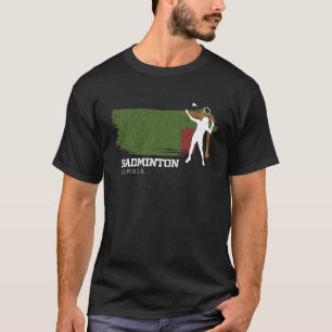 Womens Badminton Sambia Net Games Player Badminton T-Shirt