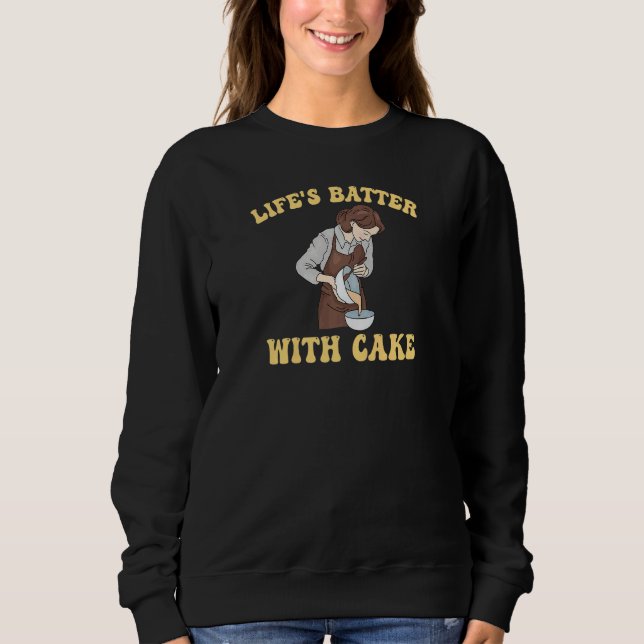Womens Baker for Chef Cake Cookie Baker Sweatshirt (Vorderseite)