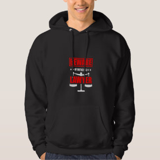 Womens Barrister Vorsicht, mein Bruder ist Anwälti Hoodie
