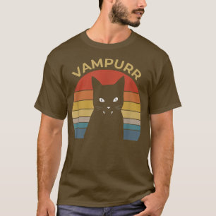 Womens Beängstigend Halloween design Besen Vampir  T-Shirt