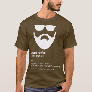 Womens Bearded Roofer Funny Beard Dachdecke VNeck T-Shirt