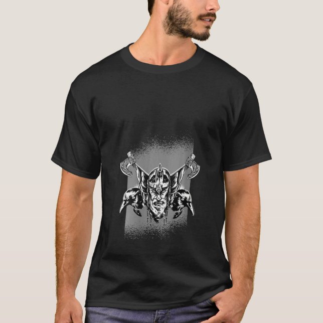 Womens Bearded Viking Warrior Valhalla Norse Mytho T-Shirt (Vorderseite)