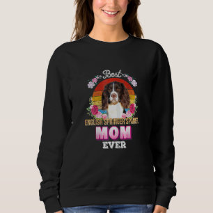 Womens Best Dog Mama je Englisch Springer Spanisch Sweatshirt