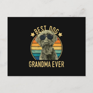 Womens Best Dog Oma Ever Giant Schnauzer Ankündigungspostkarte