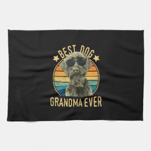 Womens Best Dog Oma Ever Giant Schnauzer Geschirrtuch