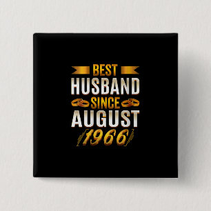 Womens Best Husband Seit August 1966 - Funny 54. Button