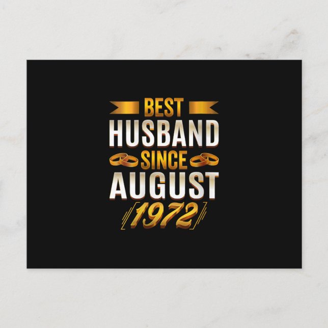 Womens Best Husband Seit August 1972 - Funny 48. Ankündigungspostkarte (Vorderseite)