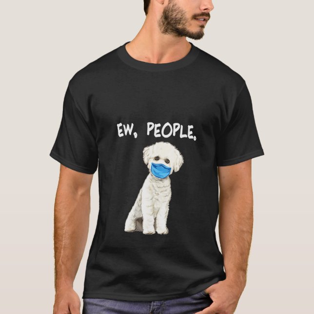 Womens Bichons tauchen auf, wenn Menschen Gesichts T-Shirt (Vorderseite)