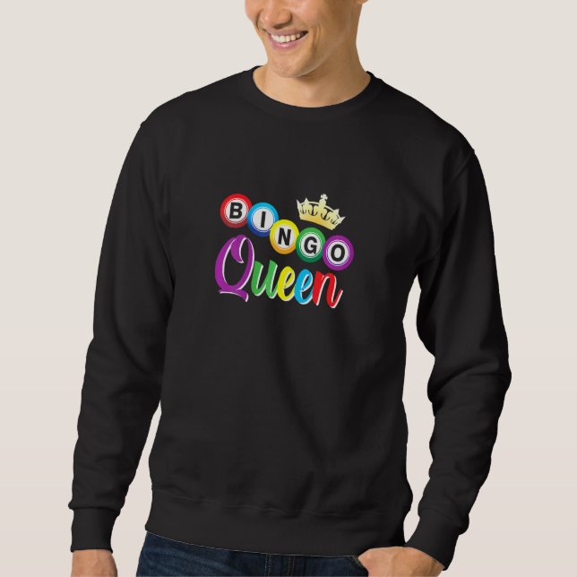 Womens Bingo Balls Bingo Queen Sweatshirt (Vorderseite)