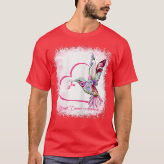 Womens Bird Heart Ribbon Sonnenblume gebleicht Bru T-Shirt