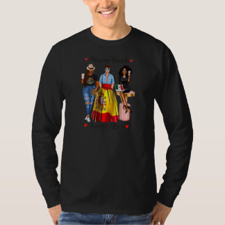 Womens Black Mexican Womens Half Mexican Spanish S T-Shirt