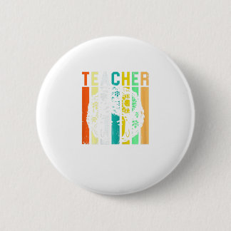 Womens Black Woman Teacher Afro Retro Black Histor Button