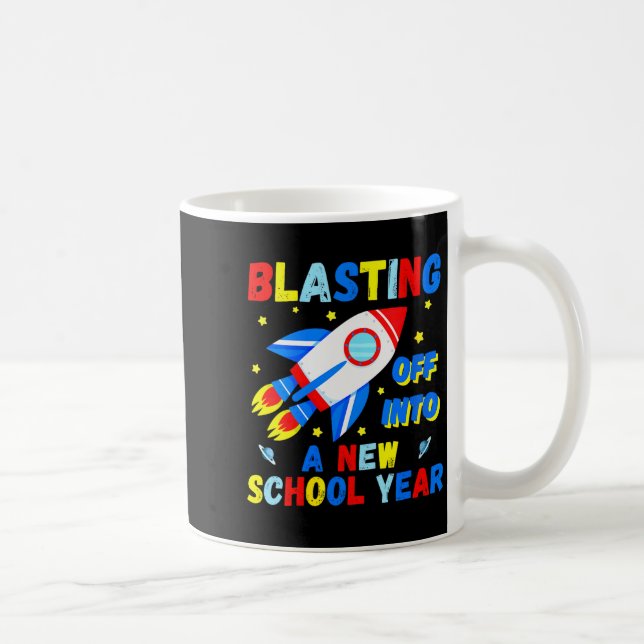 Womens Blasting Off Into A New School Year Cute Ro Kaffeetasse (Rechts)