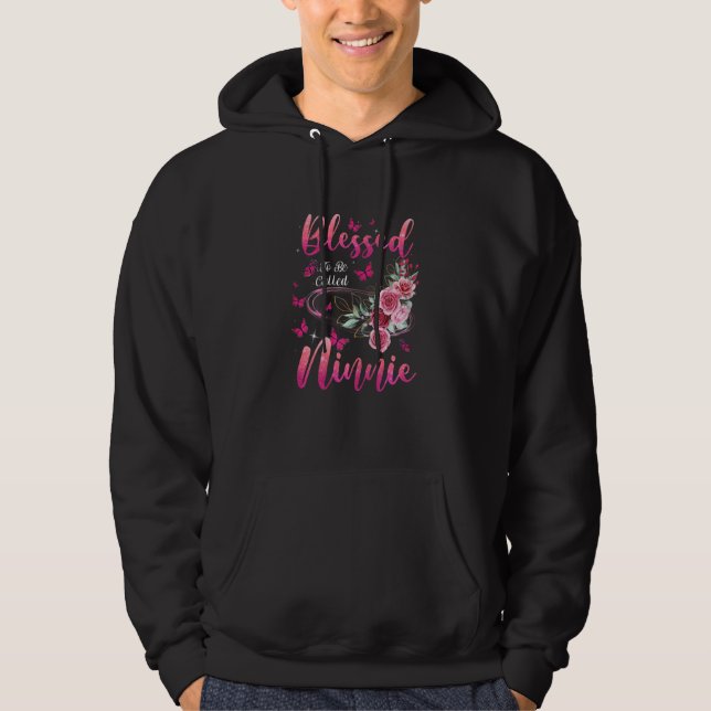 Womens Blessed To Be Called Ninnie Cute Girls Wome Hoodie (Vorderseite)