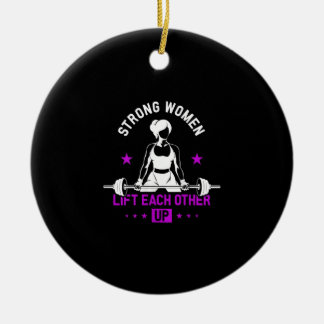 Womens Bodybuilding Gym Workout And Funny Training Keramik Ornament