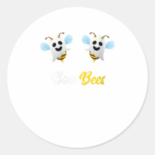 Womens Boo Bees Funny Ghost Boobees Hallowee Runder Aufkleber