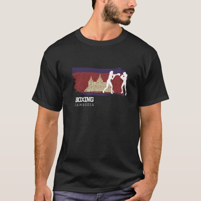 Womens Boxing Cambodia Combat Sports Fighter Boxin T-Shirt (Vorderseite)