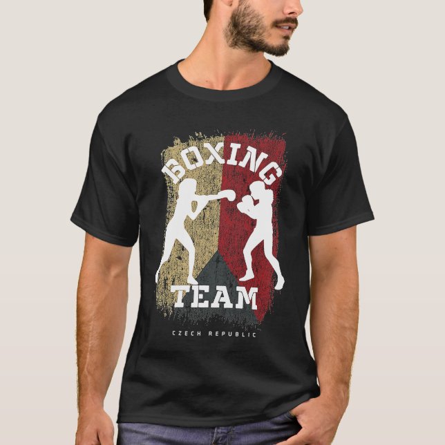 Womens Boxing Czech Republic Combat Sports Fighter T-Shirt (Vorderseite)