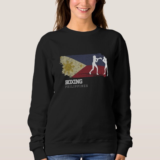 Womens Boxing Philippines Combat Sports Fighter Bo Sweatshirt (Vorderseite)