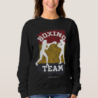 Womens Boxing Romania Combat Sports Fighter Boxing Sweatshirt