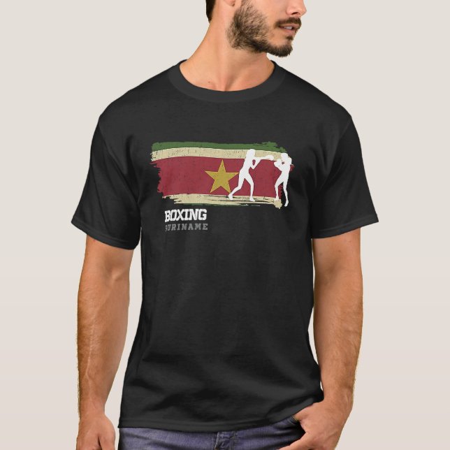 Womens Boxing Suriname Combat Sports Fighter Boxin T-Shirt (Vorderseite)