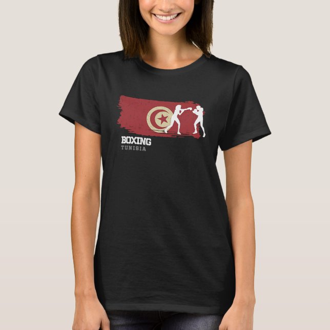 Womens Boxing Tunisia Combat Sports Fighter Boxing T-Shirt (Vorderseite)