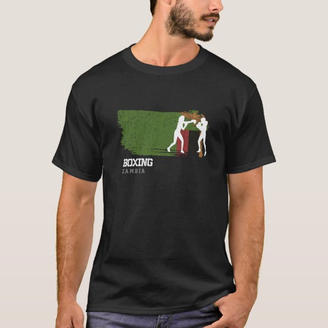 Womens Boxing Zambia Combat Sports Fighter Boxing  T-Shirt (Vorderseite)